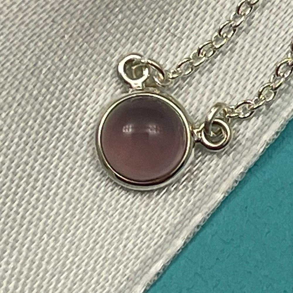 🌟3XHP🌟BRAND NEW Auth Tiffany & Co. CBTY Purple Chalcedony Cabochon Pendant